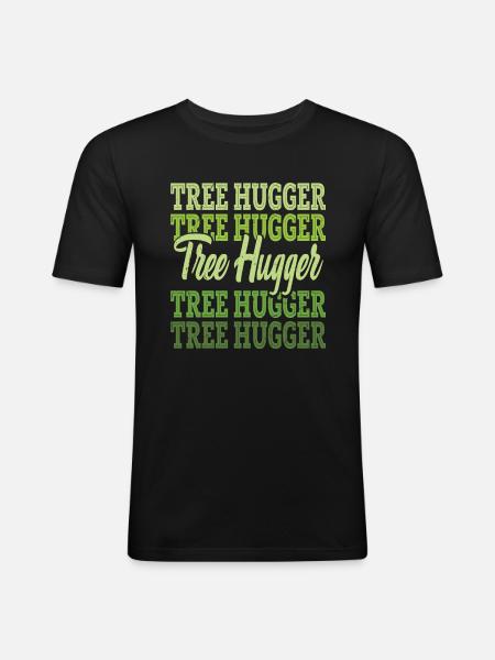 Tree Hugger Tree Protection - Men's Slim Fit T-Shirt - black