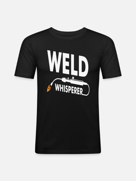 Conception de soudage Weld Whisperer - T-shirt près du corps Homme - noir