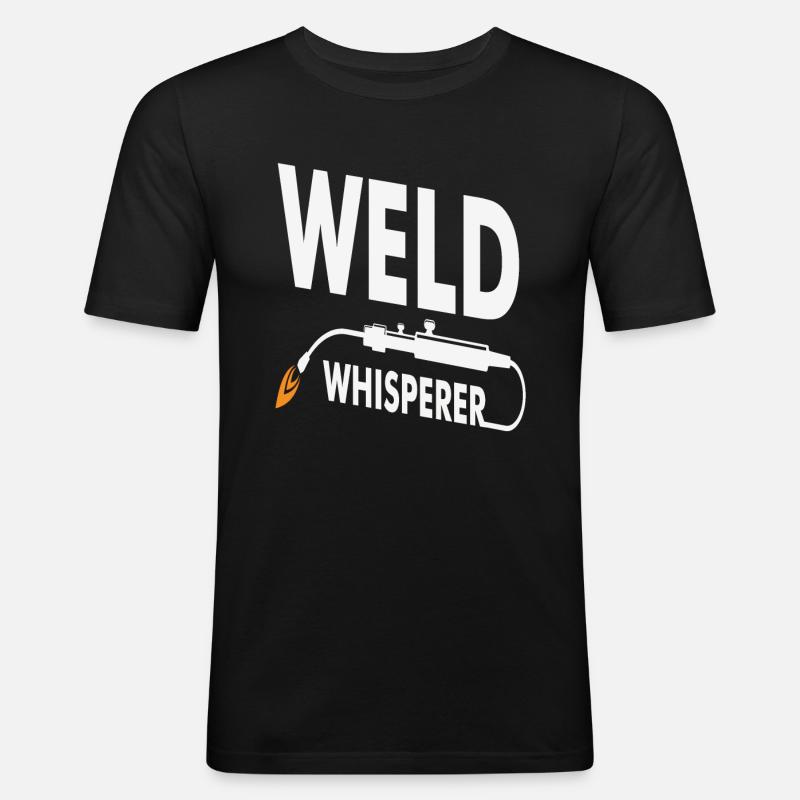 Schweißflüsterer Schweißkonstruktion - Männer Slim Fit T-Shirt - Schwarz