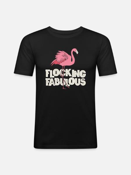 Beflockung fabelhaft - Männer Slim Fit T-Shirt - Schwarz