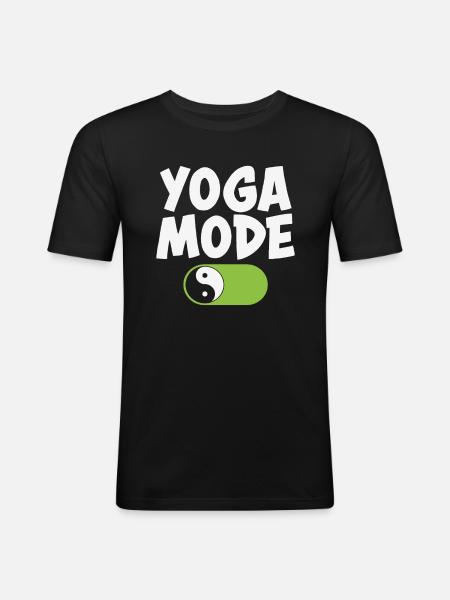 Yoga Mode Yoga Quotes - Men's Slim Fit T-Shirt - black
