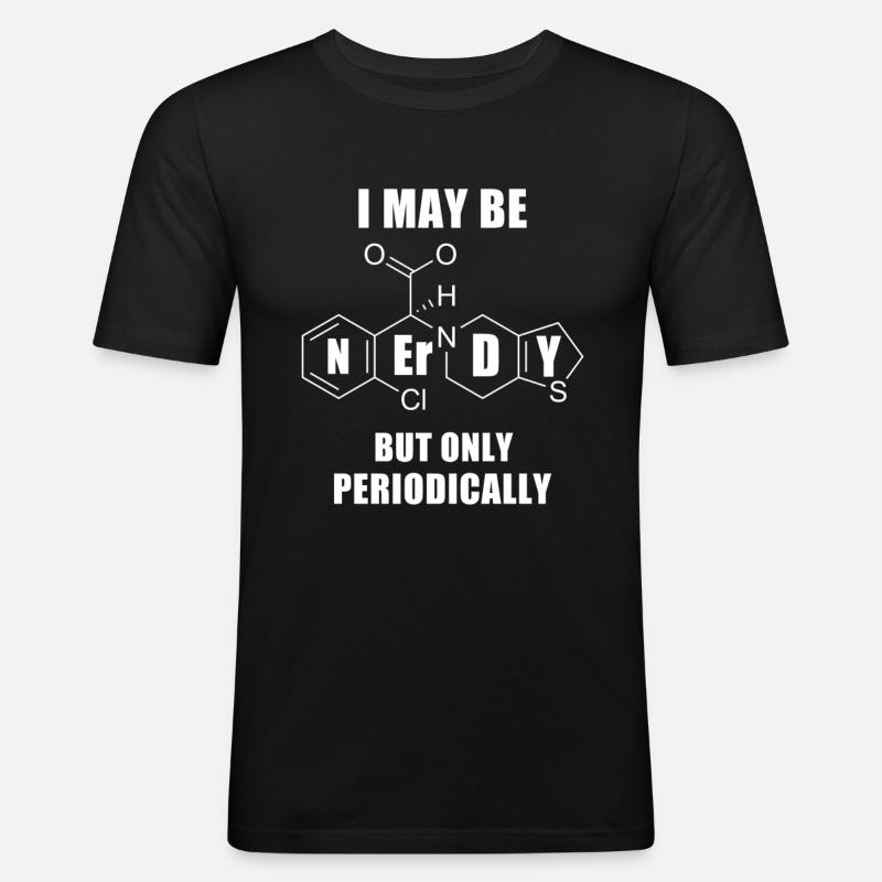 Nerd Geek Geschenk - Männer Slim Fit T-Shirt - Schwarz