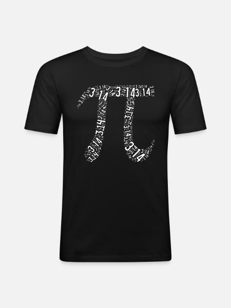 Pi symbol - Men's Slim Fit T-Shirt - black