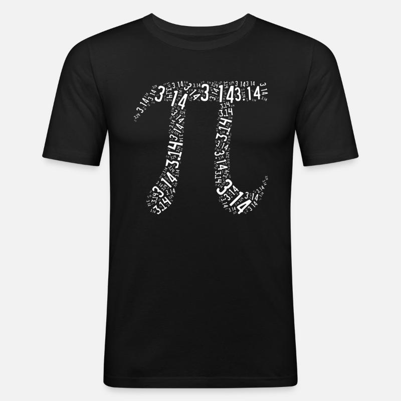 Pi Symbol - Männer Slim Fit T-Shirt - Schwarz