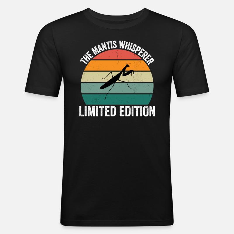 The Mantis Whisperer - Männer Slim Fit T-Shirt - Schwarz