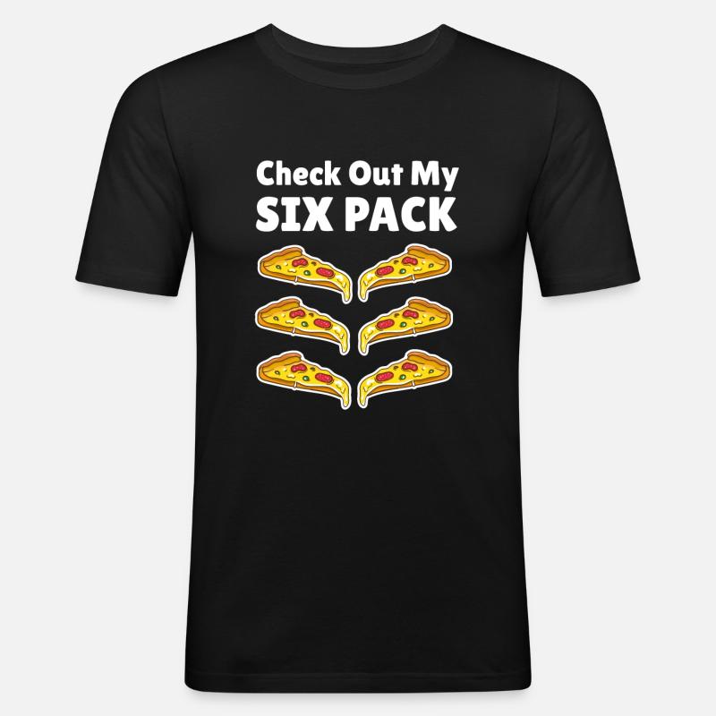 Pizza - Men's Slim Fit T-Shirt - black