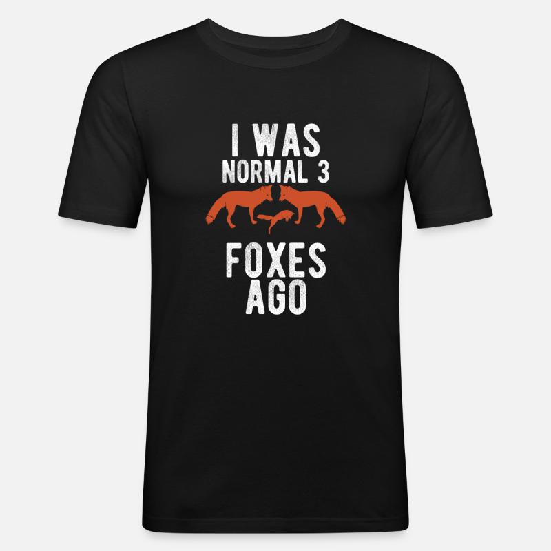 Fuchs - Männer Slim Fit T-Shirt - Schwarz
