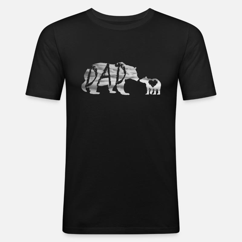 Daddy Bear Baby Bear Dad Gift - Maglietta aderente da uomo - nero
