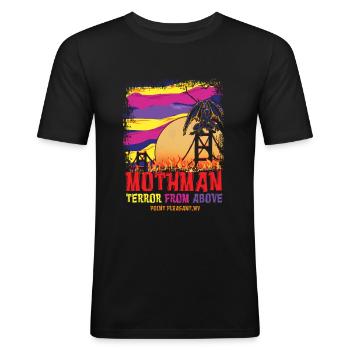 Virginia Mothman The Moth Man Cryptid Halloween - Men's Slim Fit T-Shirt - black - Front - Nik (191cm)