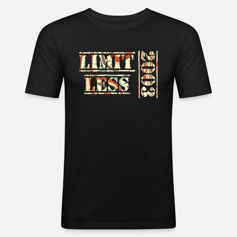 Limitless 2003 - Männer Slim Fit T-Shirt - Schwarz