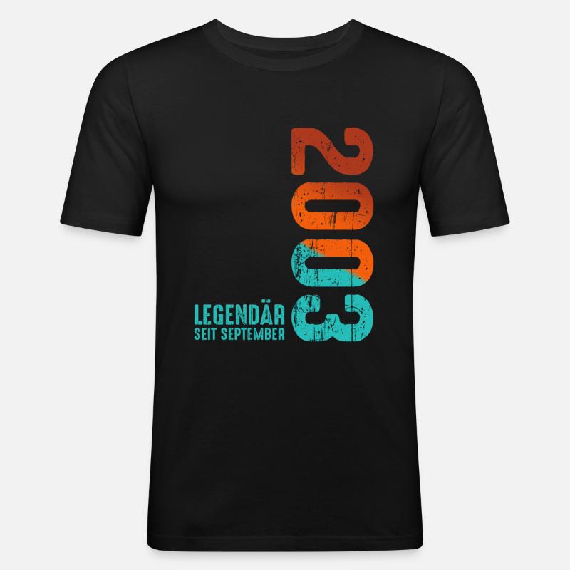 September 2003 Legendary since - Men's Slim Fit T-Shirt - black