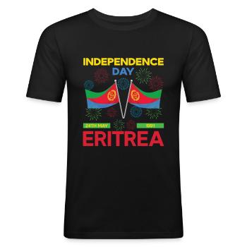 Eritrea Unabhängigkeitstag 24th May 1991 - Männer Slim Fit T-Shirt - Schwarz - Vorne - Nik (191cm)