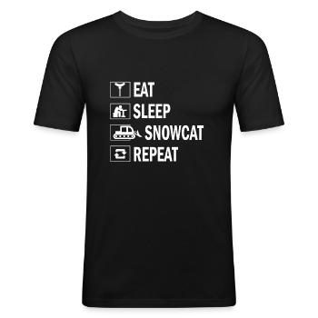 Chemise Snowcat - T-shirt près du corps Homme - noir - Devant - Nik (191cm)