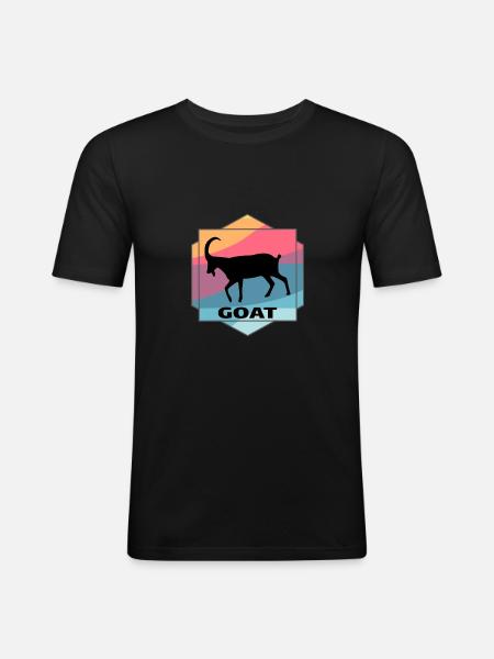 Abstract design - goat - animal - Men's Slim Fit T-Shirt - black
