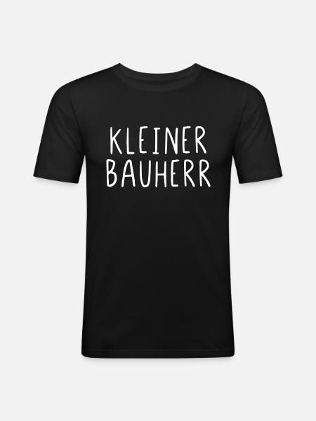 Kleiner Bauherr - Männer Slim Fit T-Shirt - Schwarz