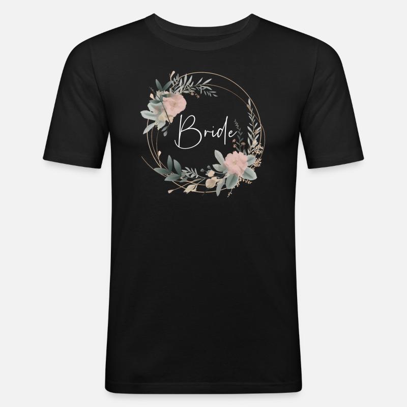 Bride - Männer Slim Fit T-Shirt - Schwarz