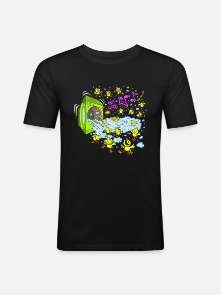 Chicks Foam Party - Men's Slim Fit T-Shirt - black
