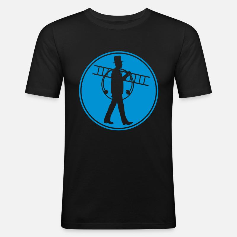 schornsteinfeger_012015_b_2c - Männer Slim Fit T-Shirt - Schwarz