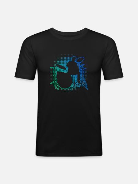 Men's Drummer Drummer Drums - Men's Slim Fit T-Shirt - black
