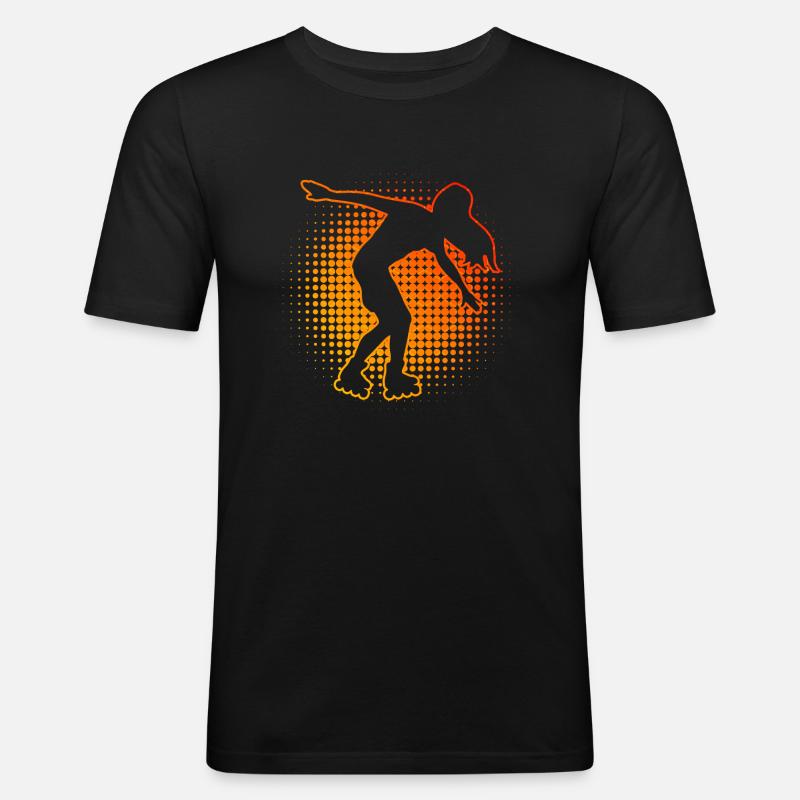 Rollschuhlaufen Rollerskate Roller Skates - Männer Slim Fit T-Shirt - Schwarz
