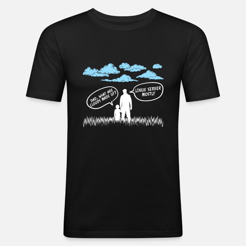Cloud Linux Server Coder - Men's Slim Fit T-Shirt - black