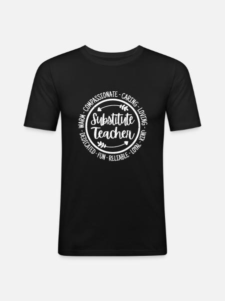 Enseignant suppléant Enseignant Éducateur éducatif - T-shirt près du corps Homme - noir