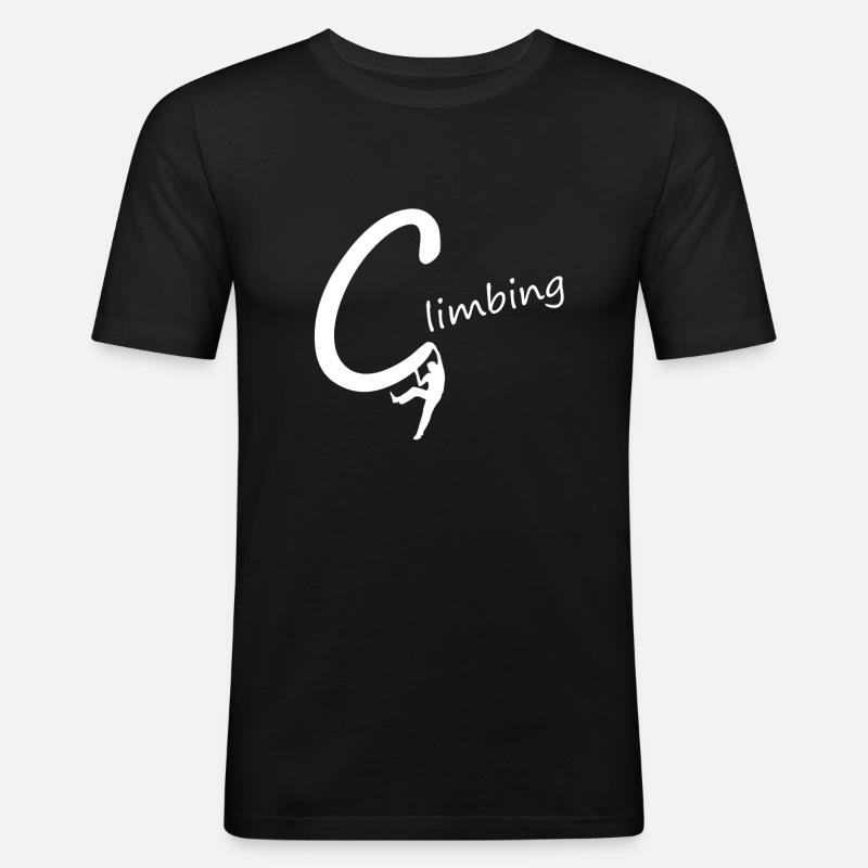 climbing klettern - Männer Slim Fit T-Shirt - Schwarz