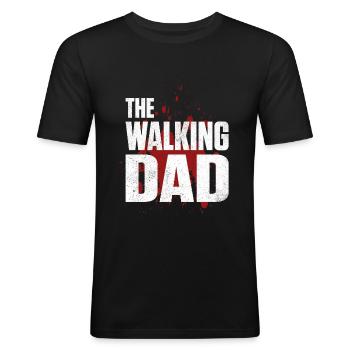 THE WALKING DAD - T-shirt près du corps Homme - noir - Devant - Nik (191cm)