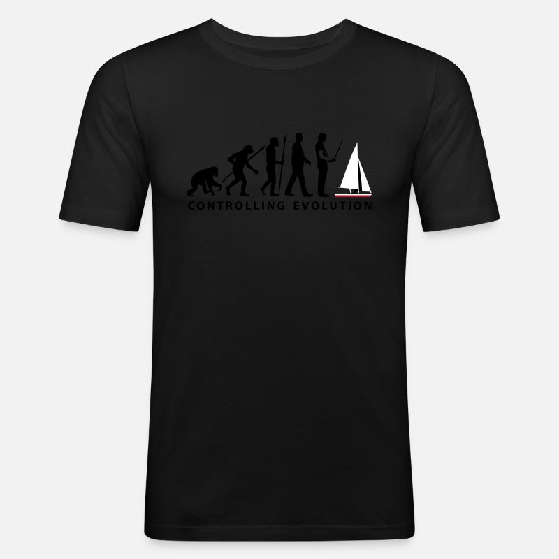evolution Modellbauschiff_10_2016 - Männer Slim Fit T-Shirt - Schwarz