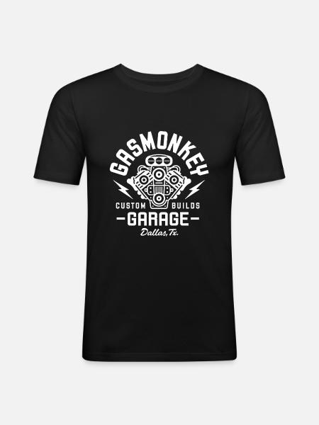 Gas Monkey B - Men's Slim Fit T-Shirt - black