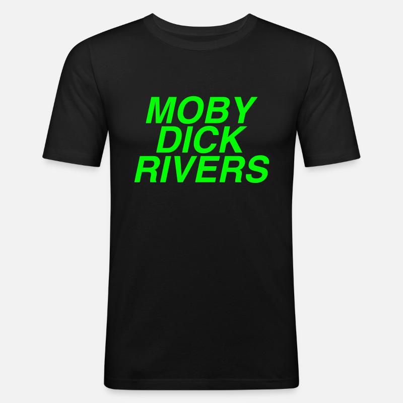 moby dick Flüsse - Männer Slim Fit T-Shirt - Schwarz