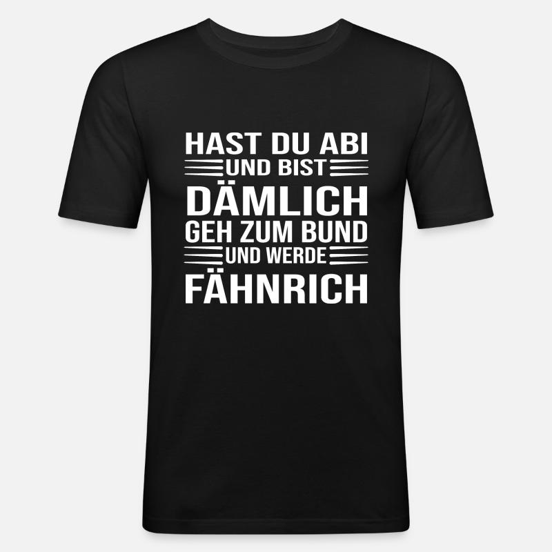 Abitur - Männer Slim Fit T-Shirt - Schwarz