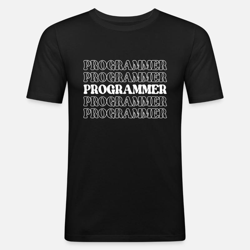 Programmierer, Programmierer, Entwickler, Programmierer, Software-Ingenieur - Männer Slim Fit T-Shirt - Schwarz