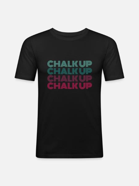 Boulderer Chalk Up Bouldering - Men's Slim Fit T-Shirt - black