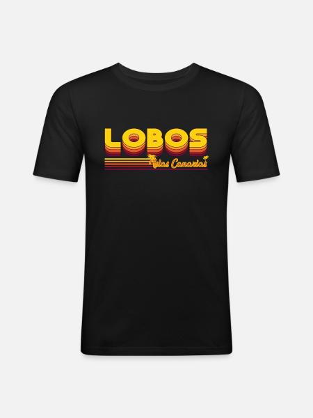 Lobos Canary Island Design - Men's Slim Fit T-Shirt - black
