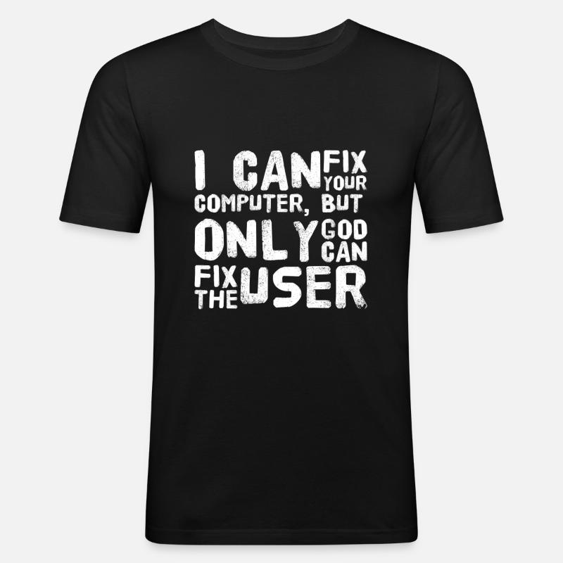 EDP Computer User - Men's Slim Fit T-Shirt - black
