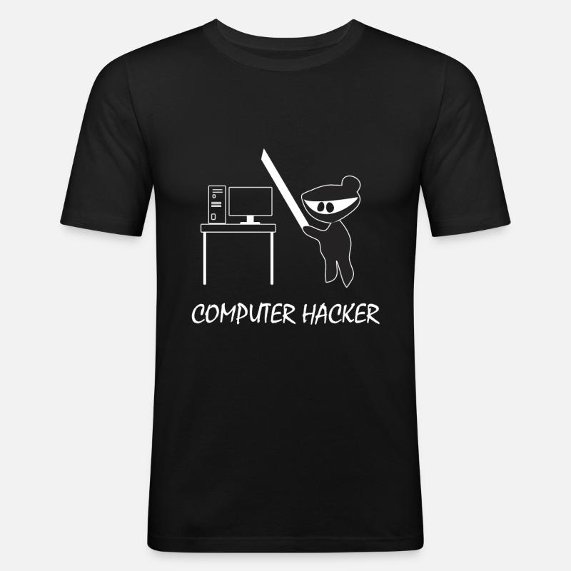 Computer Hacker - Men's Slim Fit T-Shirt - black