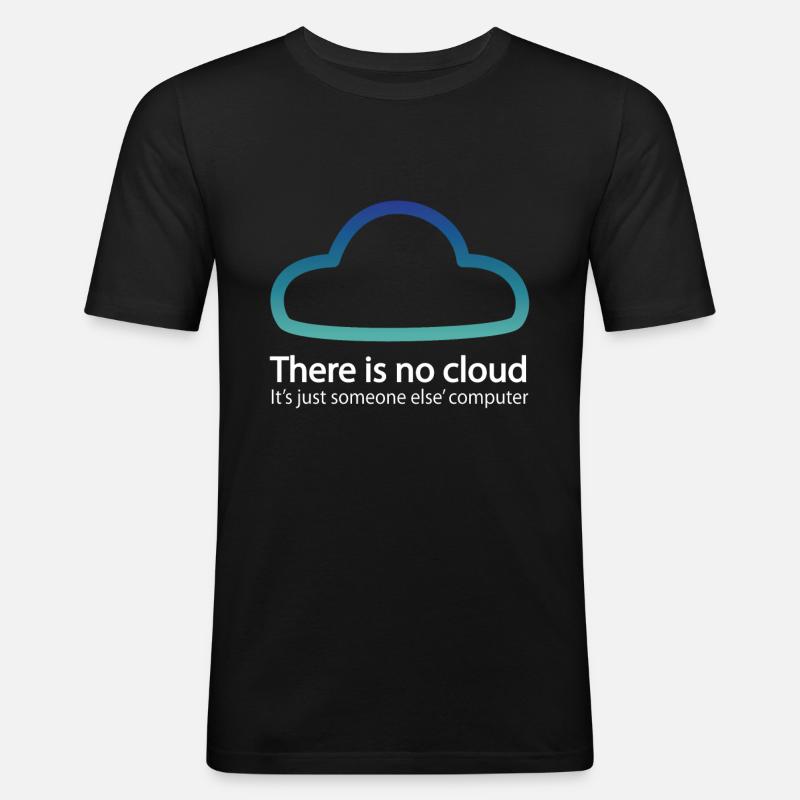 Cloud - Männer Slim Fit T-Shirt - Schwarz