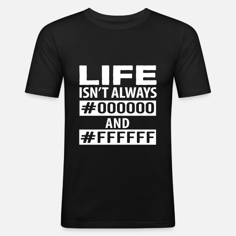 Programmierer Farbcode Lustig - Männer Slim Fit T-Shirt - Schwarz