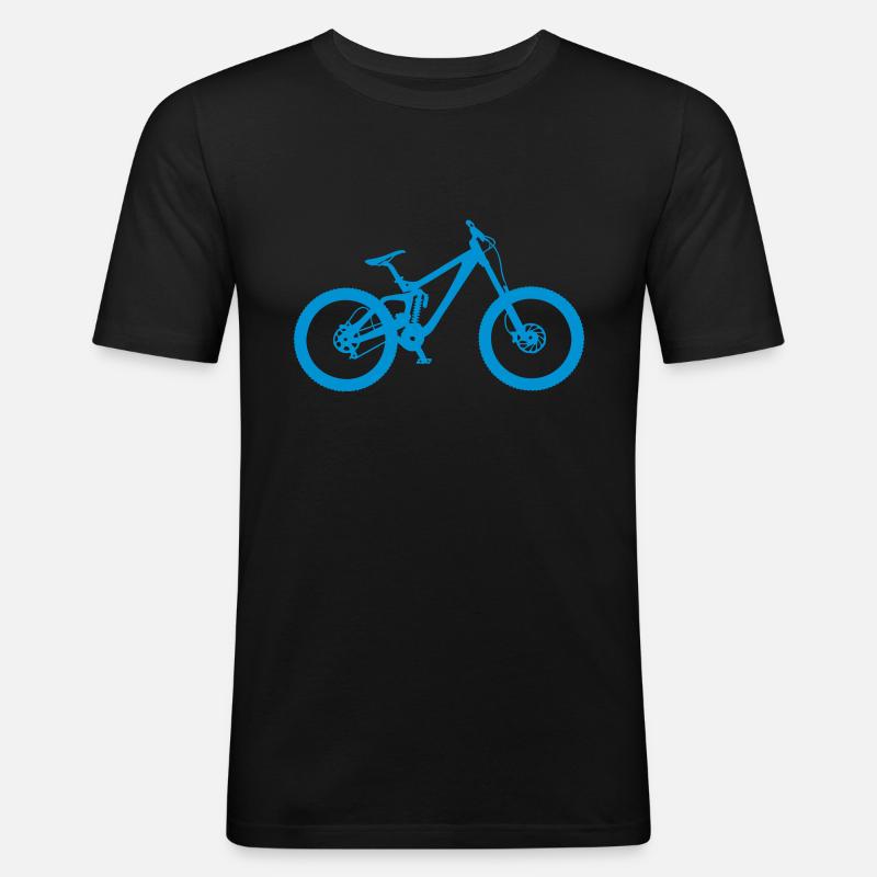 downhill - Männer Slim Fit T-Shirt - Schwarz