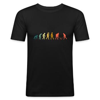 Evolution Field Hockey Retro Indoor Hockey Hockey - Men's Slim Fit T-Shirt - black - Front - Nik (191cm)