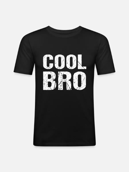 Frère Cool - T-shirt près du corps Homme - noir