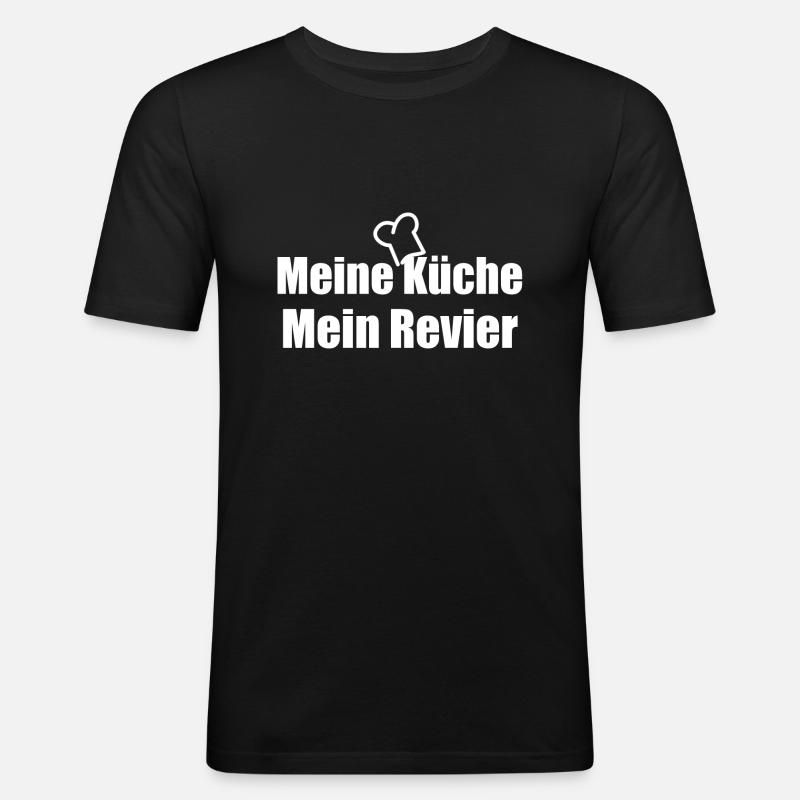 Küchen Revier - Männer Slim Fit T-Shirt - Schwarz