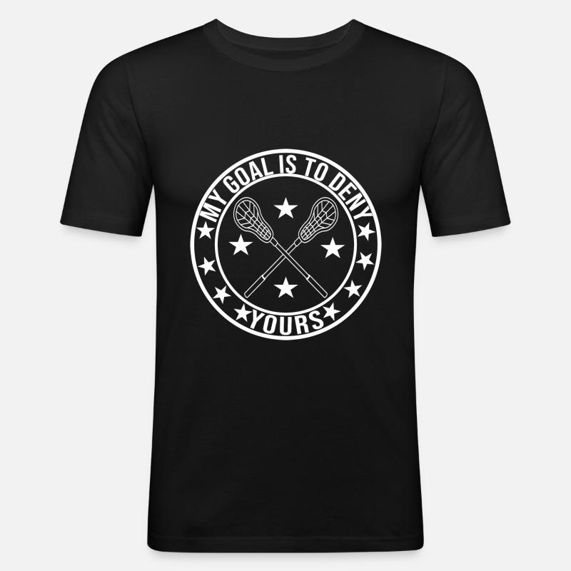 Lacrosse - Männer Slim Fit T-Shirt - Schwarz