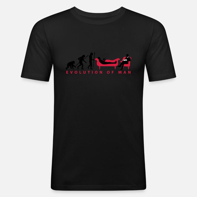 evolution_therapeut_psychologe_11_2016_c - Männer Slim Fit T-Shirt - Schwarz