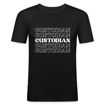 Verwalter Verwalter Verwalter Betreuer Guardian Betreuer - Männer Slim Fit T-Shirt - Schwarz - Vorne - Nik (191cm)