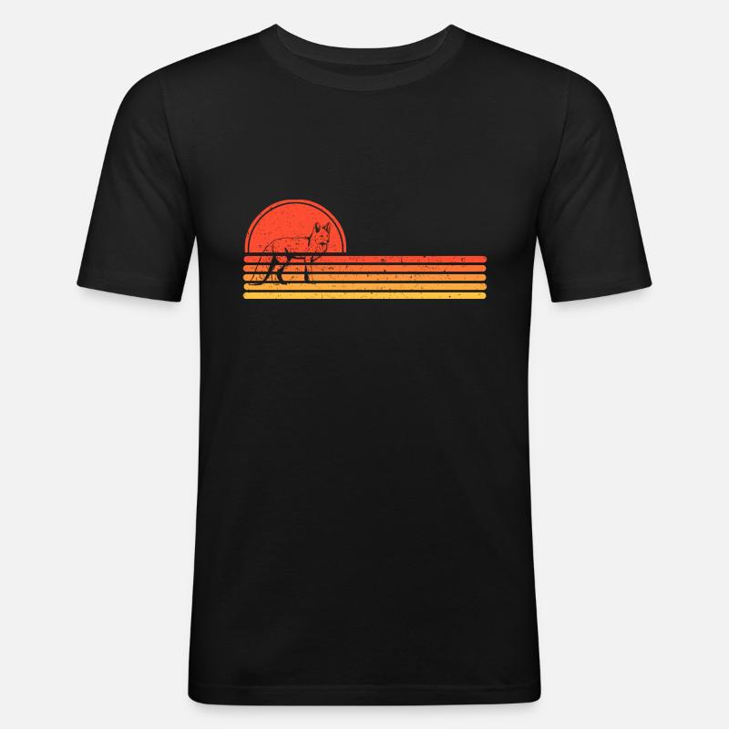 Fuchs - Männer Slim Fit T-Shirt - Schwarz