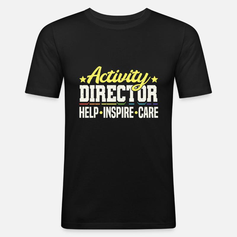 Awesome Activity Director - Männer Slim Fit T-Shirt - Schwarz