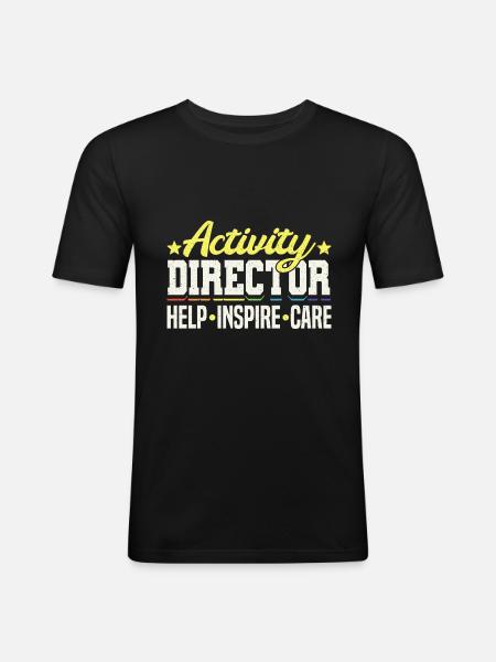 Awesome Activity Director - Männer Slim Fit T-Shirt - Schwarz