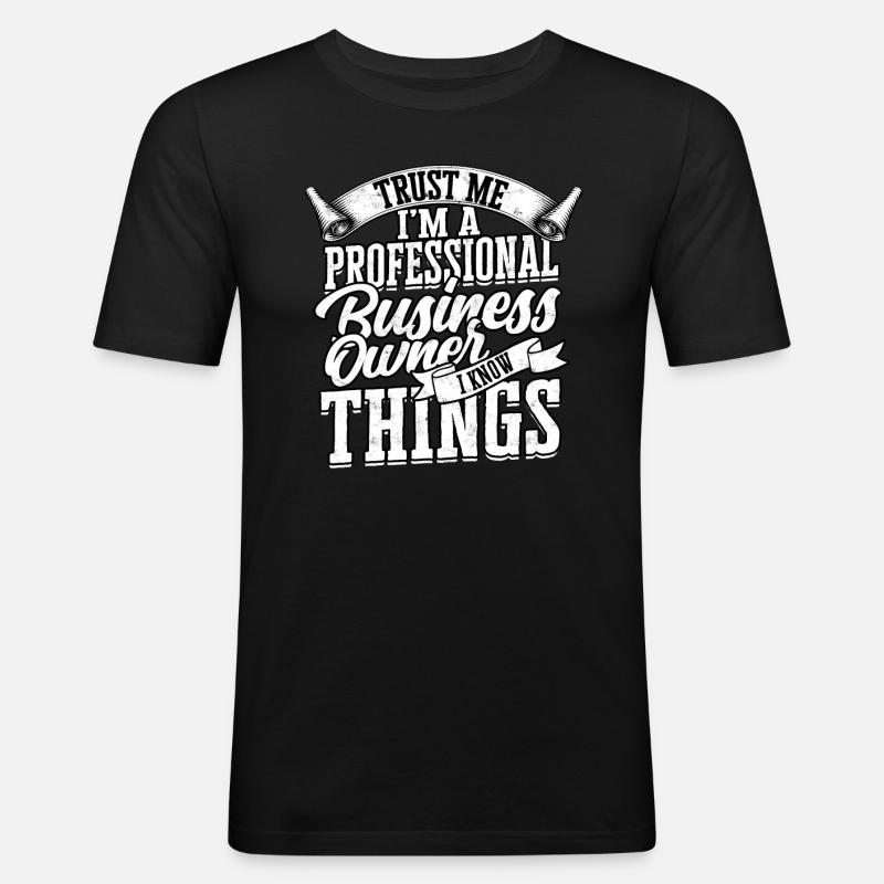 Administrerende direktør Chef Gave Gaveide Arbejde - Herre Slim Fit T-Shirt - sort